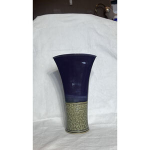 Hudak Unique Purple Green Pottery Vase